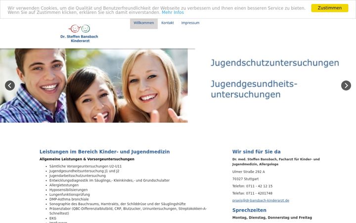 Snímek obrazovky dr-bansbach-kinderarzt.de