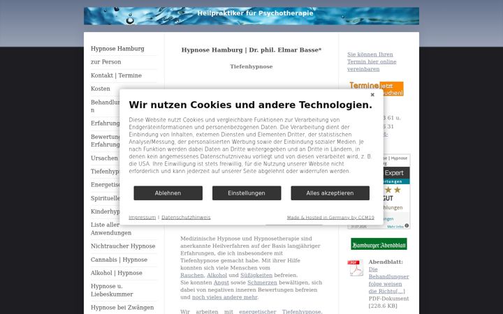 Screenshot of dr-basse.de