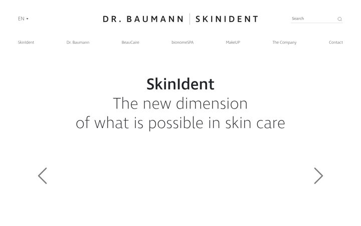 Screenshot of dr-baumann-export.com