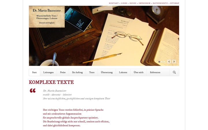 Screenshot of dr-baumeister-text.de