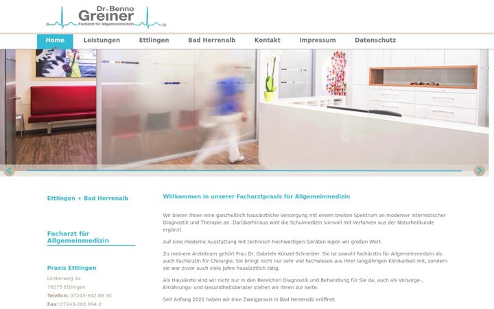 Screenshot ta' dr-benno-greiner.de