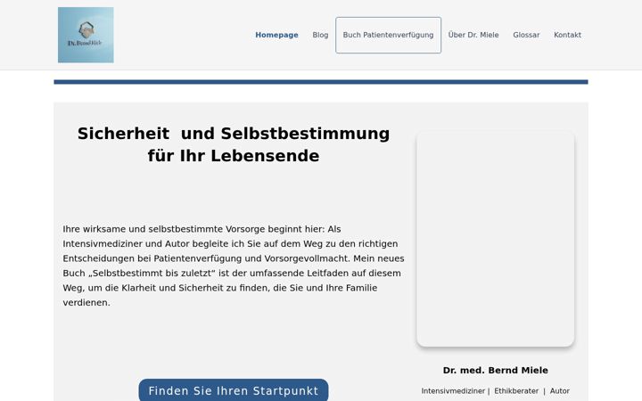 Screenshot of dr-bernd-miele.com