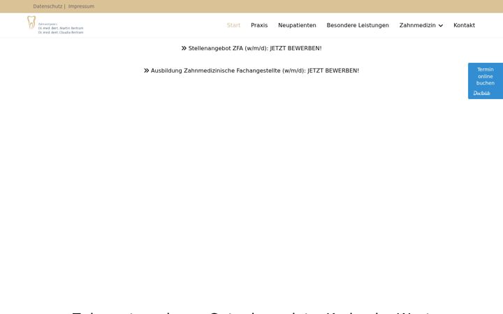 Screenshot ta' dr-bertram-zahnaerzte.de