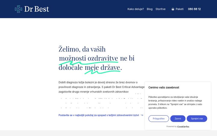 Snimka zaslona za dr-best.si