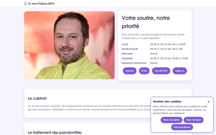 Screenshot of dr-bieth.fr