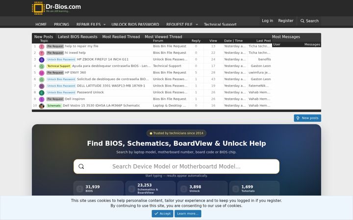 Screenshot of dr-bios.com