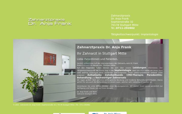 Screenshot of dr-bless.de