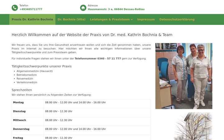 Snímek obrazovky dr-bochnia.de