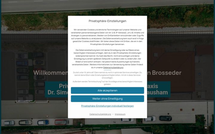 Snímek obrazovky dr-brosseder.de