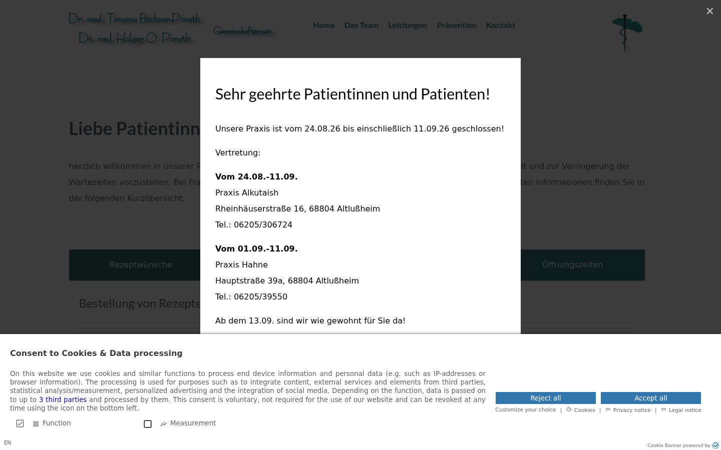 Zrzut ekranu banera zgody wyświetlanego przed jakąkolwiek interakcją