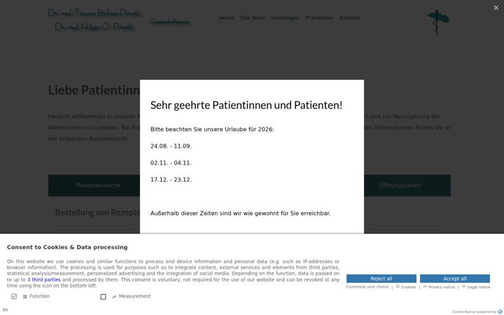 Screenshot of dr-buechner-porath.de