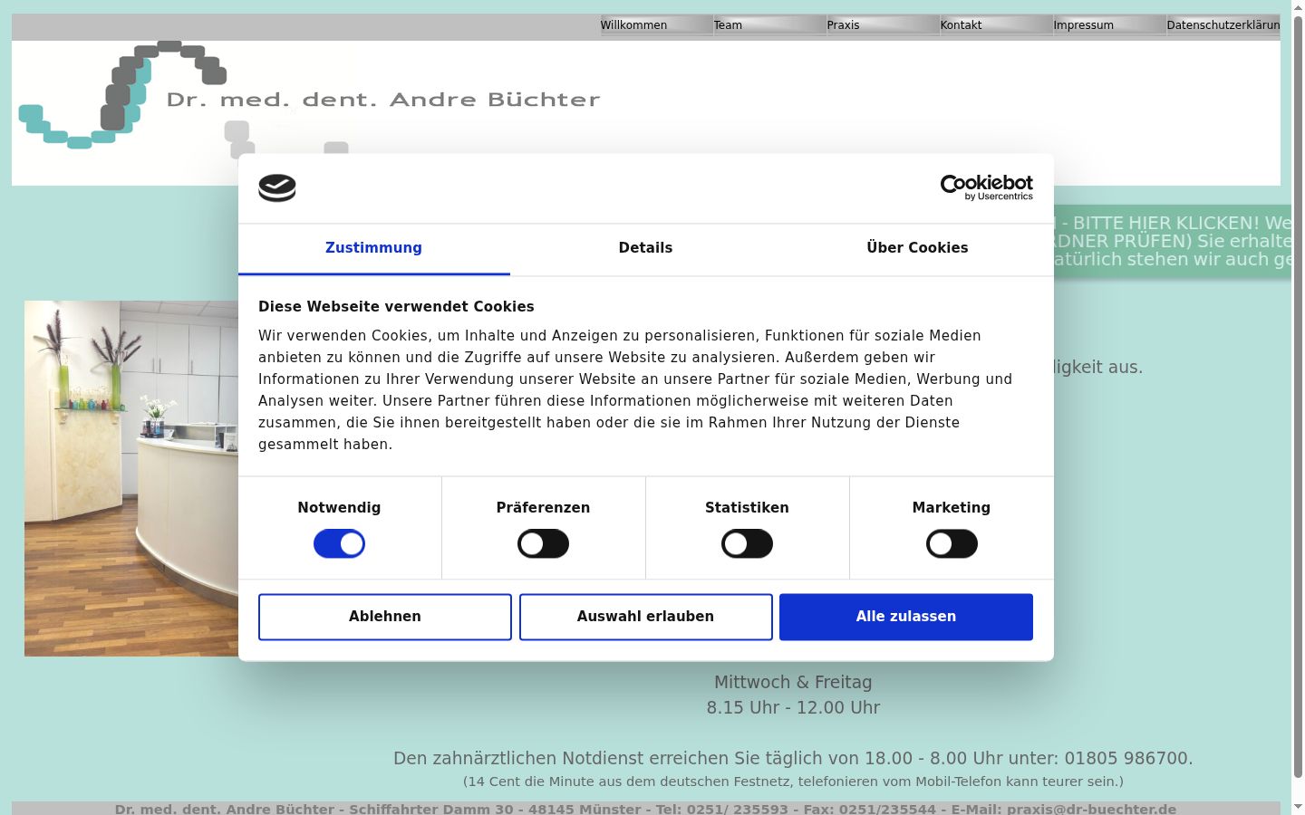 Sutikimo reklamjuostės, rodytos prieš bet kokią sąveiką, ekrano kopija