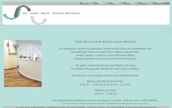 Screenshot of dr-buechter.de