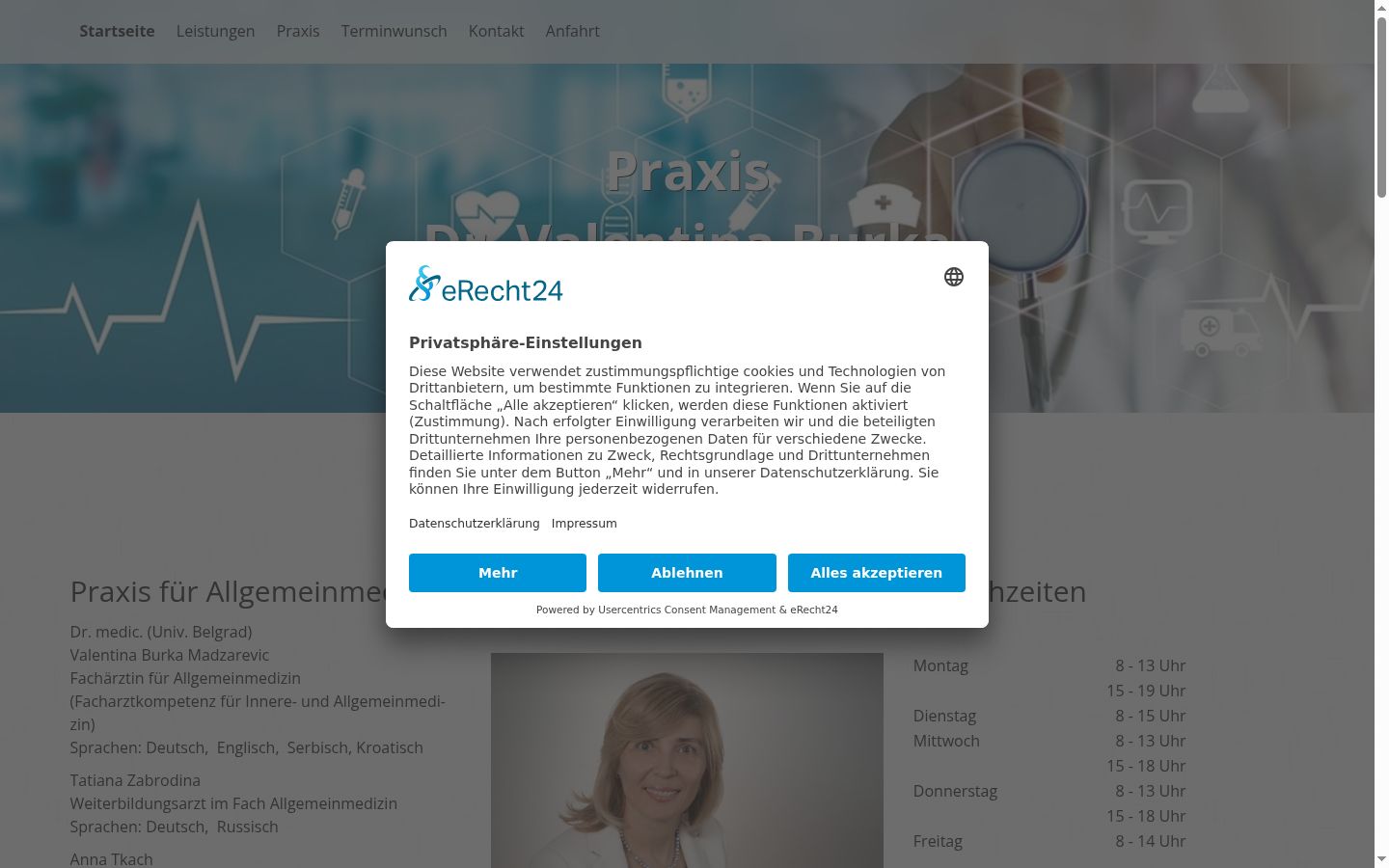 Sutikimo reklamjuostės, rodytos prieš bet kokią sąveiką, ekrano kopija