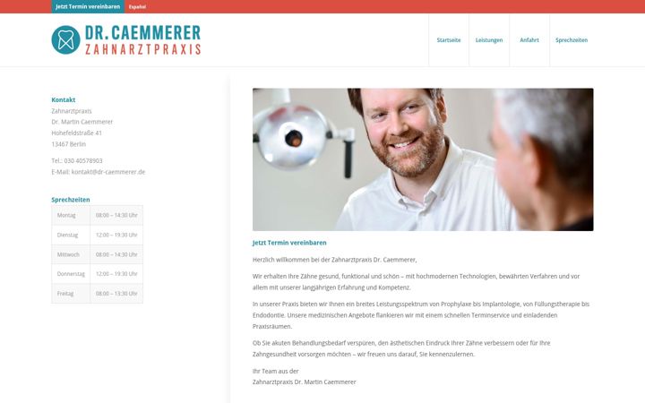 Screenshot of dr-caemmerer.de