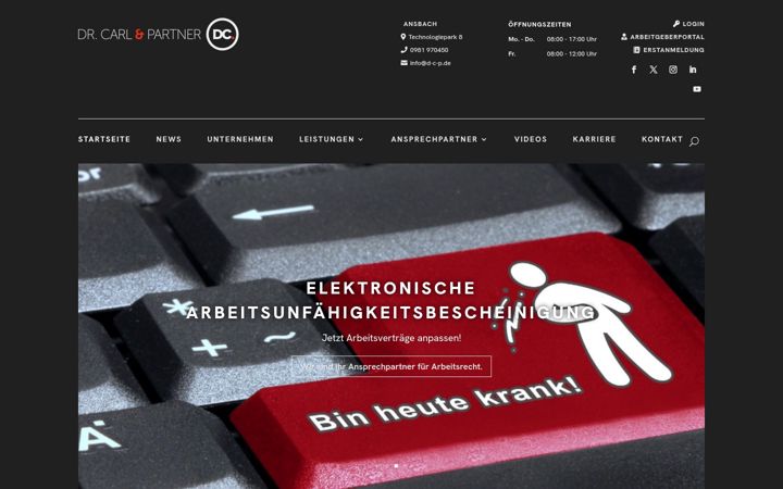 Snímek obrazovky dr-carl-partner.de