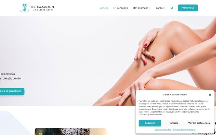 Screenshot of dr-cazaubon-angiologue.fr