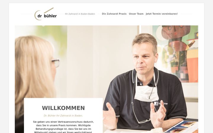 Snímek obrazovky dr-ch-buehler.de