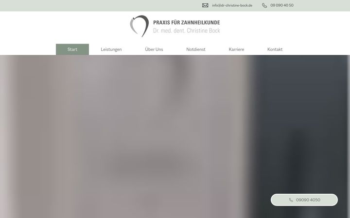 Snímek obrazovky dr-christine-bock.de