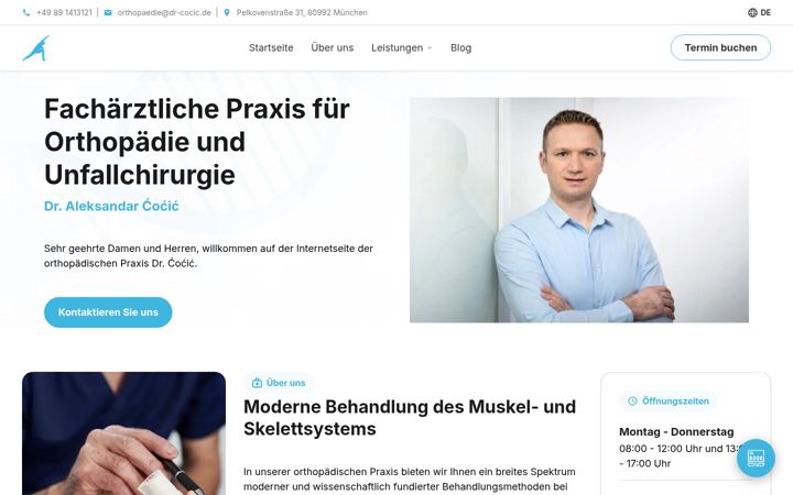 Snímek obrazovky dr-cocic.de