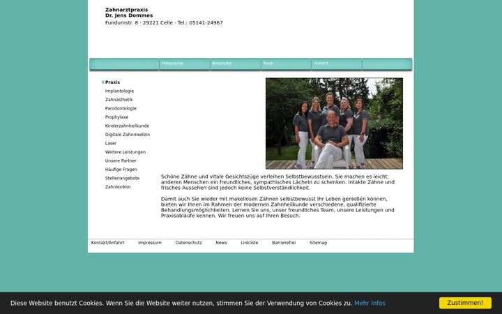 Screenshot of dr-dommes-celle.de