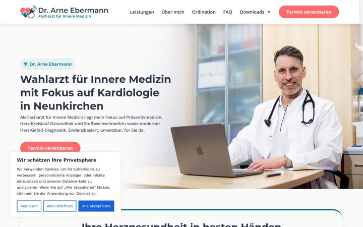 Snímek obrazovky dr-ebermann.at