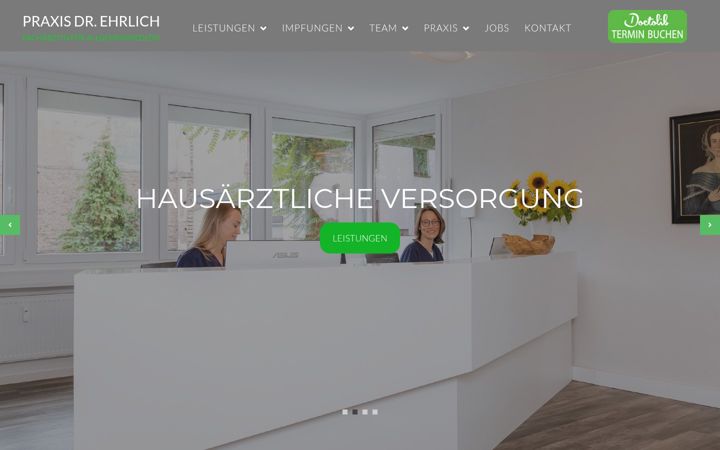 Screenshot of dr-ehrlich.de