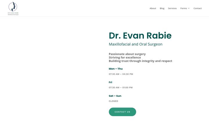 Screenshot of dr-evanrabie.com