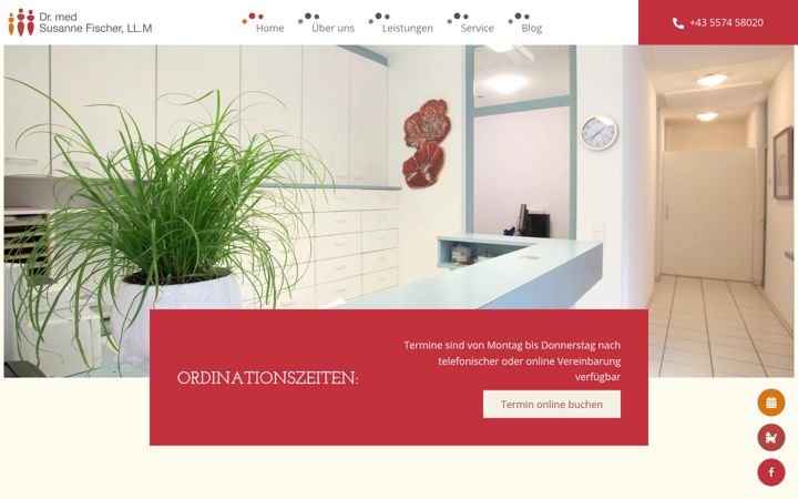Snímek obrazovky dr-fischer.co.at