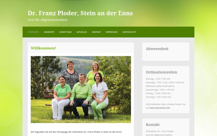 Snímek obrazovky dr-franz-ploder.at
