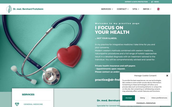 Screenshot of dr-froitzheim.de