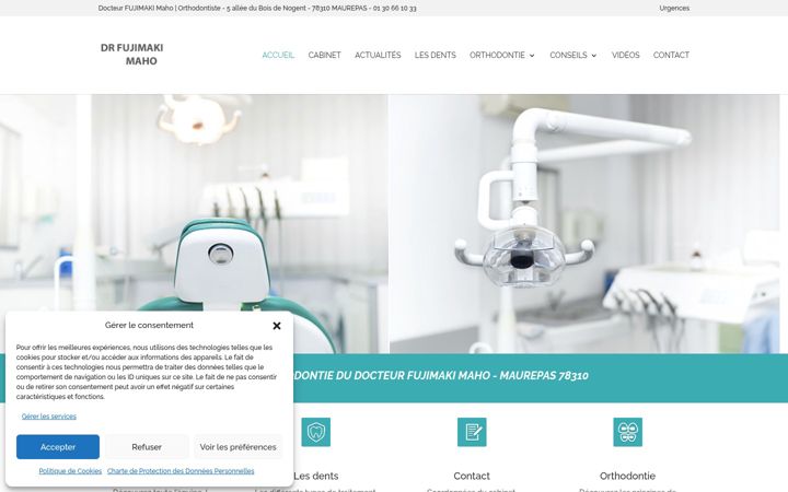 Kuvakaappaus sivustosta dr-fujimaki-zulberty-maho.chirurgiens-dentistes.fr