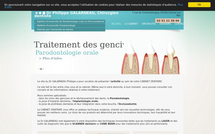 Screenshot of dr-galarneau-philippe.chirurgiens-dentistes.fr