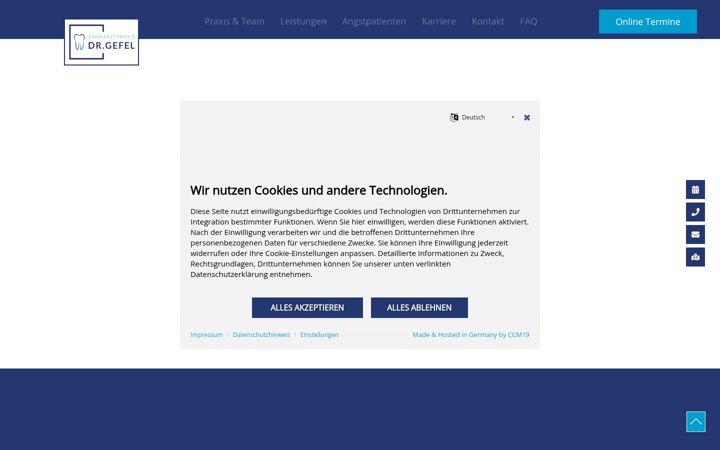 Posnetek zaslona dr-gefel.de