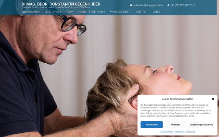 Snímek obrazovky dr-gegenhuber.at