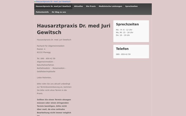 Screenshot of dr-gewitsch.de