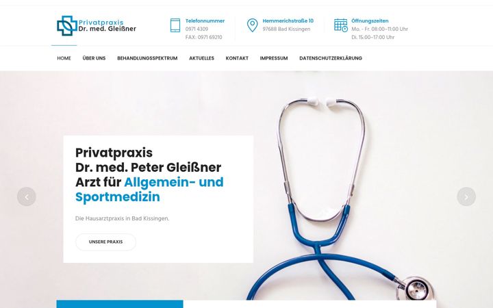 Posnetek zaslona dr-gleissner.de