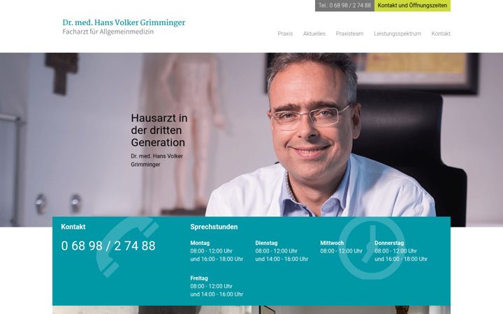 Screenshot of dr-grimminger.com