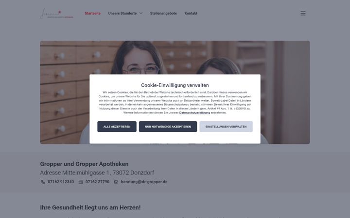 Screenshot of dr-gropper.de