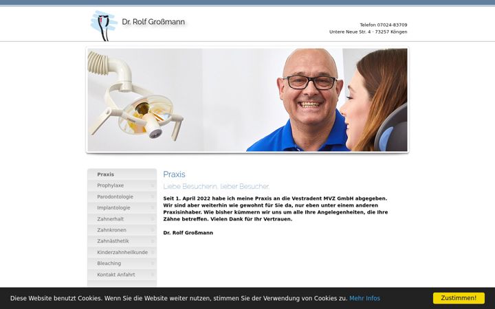 Posnetek zaslona dr-grossmann.de