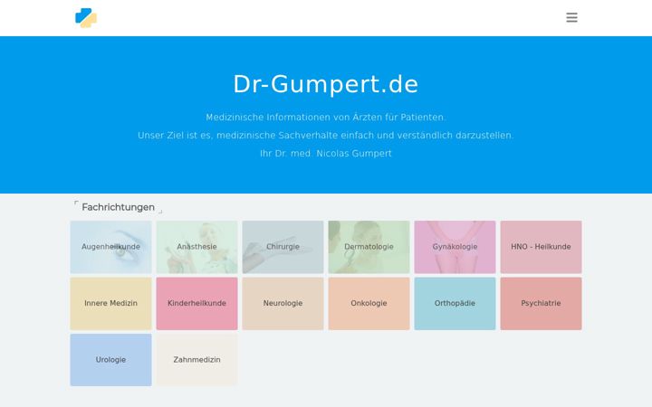 Posnetek zaslona dr-gumpert.de