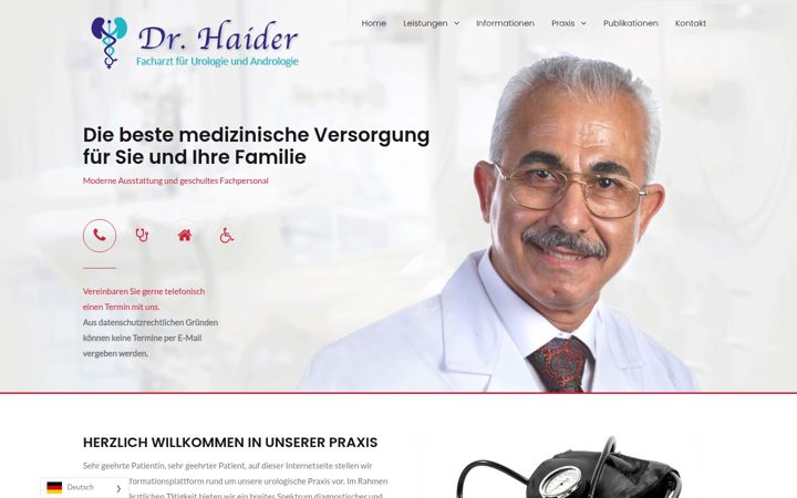 Screenshot of dr-haider.de