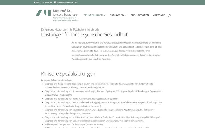 Zrzut ekranu dr-hausmann.at