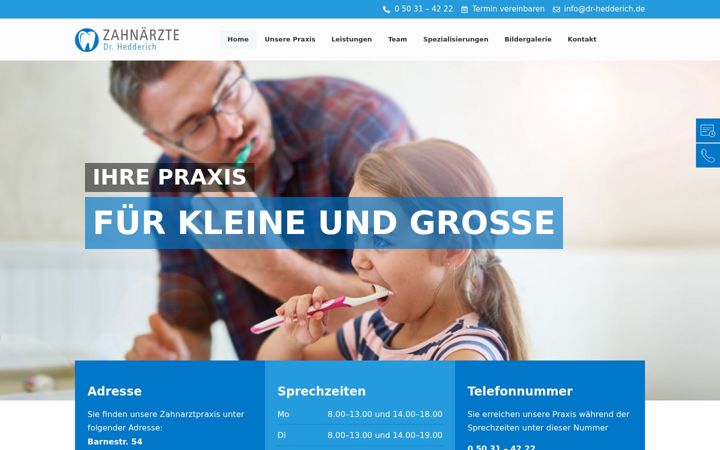Zrzut ekranu dr-hedderich.de