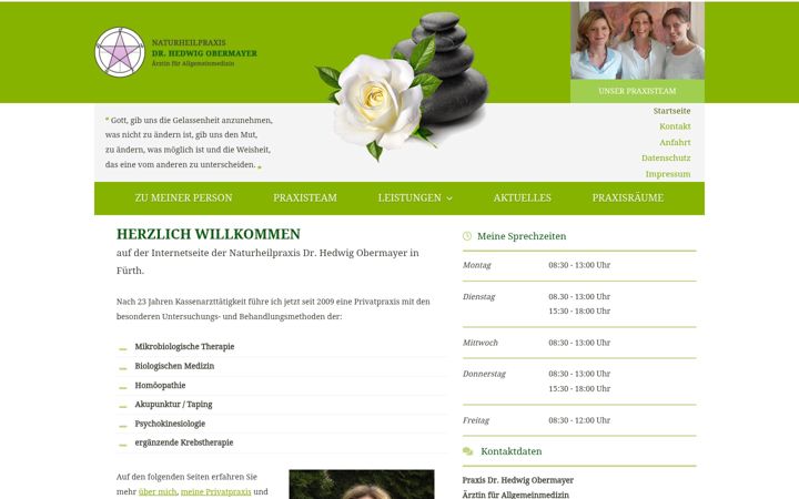 Skjermbilde av dr-hedwig-obermayer.de