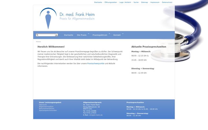 Skjermbilde av dr-heim.de