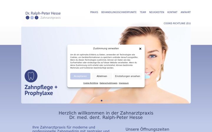 Screenshot of dr-hesse-koeln.de