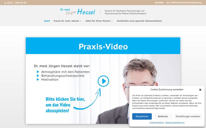 Screenshot of dr-hessel-psychotherapie.de