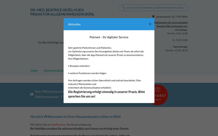 Screenshot of dr-hezel-kuen.de