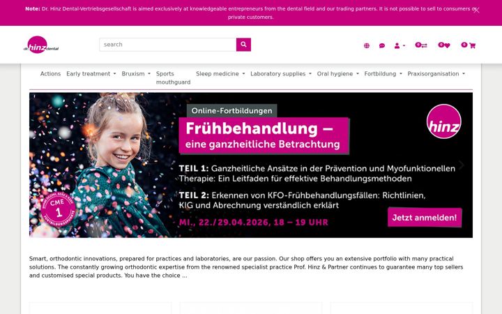 Screenshot of dr-hinz-dental.de